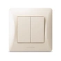 Вимикач Videx BINERA 2кл кремовий (VF-BNSW2-CR) - уменьшенное изображение 2