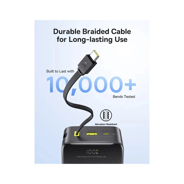 Батарея універсальна Baseus EnerFill FC51 Bipow2 Pro 30000mAh 22,5W build cab.USB-C black (E0028100) - зображення 9
