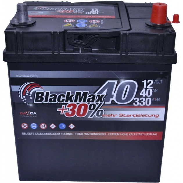 Акумулятор автомобільний BlackMax 40А (B4018) - зображення 1