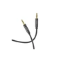 Кабель мультимедійний 3.5mm M to 3.5mm M 1.0m Black HOCO (6931474759863) - зменшене зображення 1