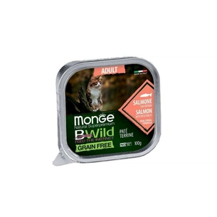 Паштет для котів Monge BWild Grain Free Wet Salmon Adult Cat 100 г (8009470012881) зображення 1