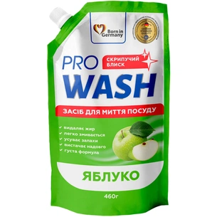 Засіб для ручного миття посуду Pro Wash Яблуко дой-пак 460 г (4260637723918) зображення 1