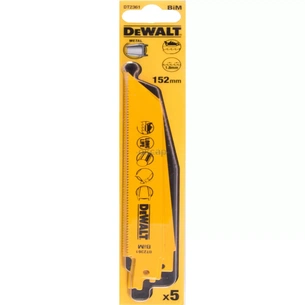 Полотно DeWALT пиляльне біметалеве, швидкий пропил, 152 мм, 14 TPI, 5 шт (DT2361) изображение 1