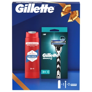 Набір косметики Gillette Бритва Mach3 з 2 змінними картриджами + Гель для душу Old Spice 3-в-1 Whitewater 250 мл (8700216617154) зображення 1