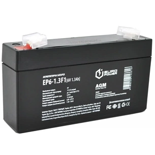 Батарея до ДБЖ Europower 6V-1.3Ah (EP6-1.3F1) зображення 1