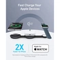 Зарядний пристрій Anker MagGo Wireless Charging Pad 15W 3-in-1 Foldable Black (B25M8H11) - зменшене зображення 3