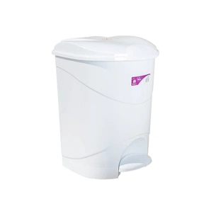 Контейнер для сміття Irak Plastik Bella №1 з педаллю білий 12 л (4557) зображення 1