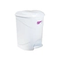 Контейнер для сміття Irak Plastik Bella №1 з педаллю білий 12 л (4557) - зменшене зображення 1