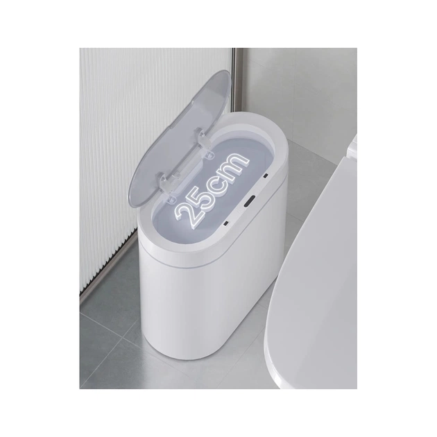 Контейнер для сміття JAH Сенсорний Овальний Сірий 8 л (6605) - picture 5