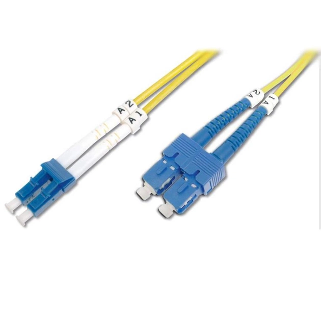 Оптичний патчкорд Digitus LC/UPC-SC/UPC, 9/125, OS2, duplex, 1m (DK-2932-01) - зображення 2