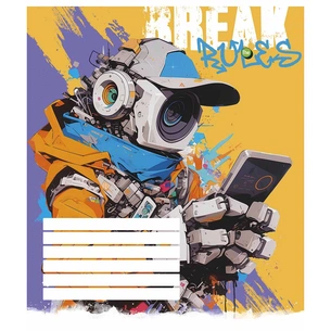 Зошит Школярик Break the rules 18 аркушів клітинка (018-3492K) зображення 1