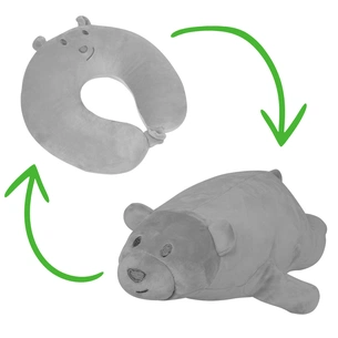 Подушка Home Line дорожня трансформер "Ведмежа" (сірий) (151347) зображення 1