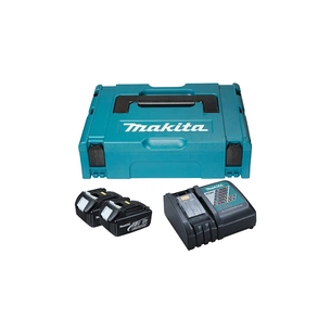 Набір акумулятор + зарядний пристрій Makita набір LXT (BL1830x2, DC18RC, Makpac1) (197952-5) зображення 1