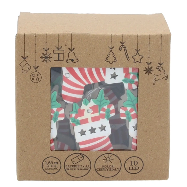 Гірлянда Chomik Шкарпетка новорічна 1.65 м 10 LED Теплий білий (5900779854093) - picture 7