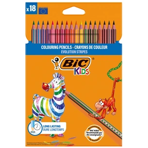 Олівці кольорові Bic Evolution Stripes 18 кольори (bc525439) зображення 1