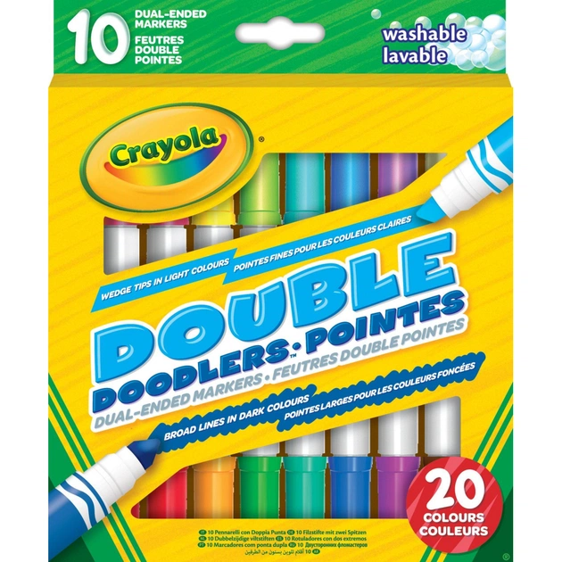 Фломастери Crayola Набір Washable Двосторонні 10 шт (256347.012) - изображение 1