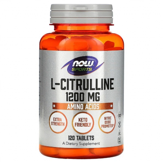 Амінокислота Now Foods L-Цитрулін, L-Citrulline, 1200 мг, 120 таблеток (NF0116) - зображення 1