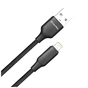 Дата кабель USB 2.0 AM to Lightning 1.0m 3A TPE embossed black ColorWay (CW-CBUL101-BK) - уменьшенное изображение 2