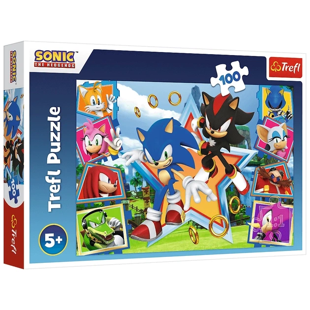 Пазл Trefl Sonic Встречайте Соника 100 элементов (5900511164657) - изображение 1