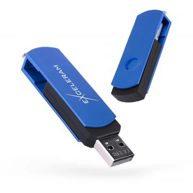 USB флеш накопичувач eXceleram 64GB P2 Series Blue/Black USB 2.0 (EXP2U2BLB64) - зображення 1