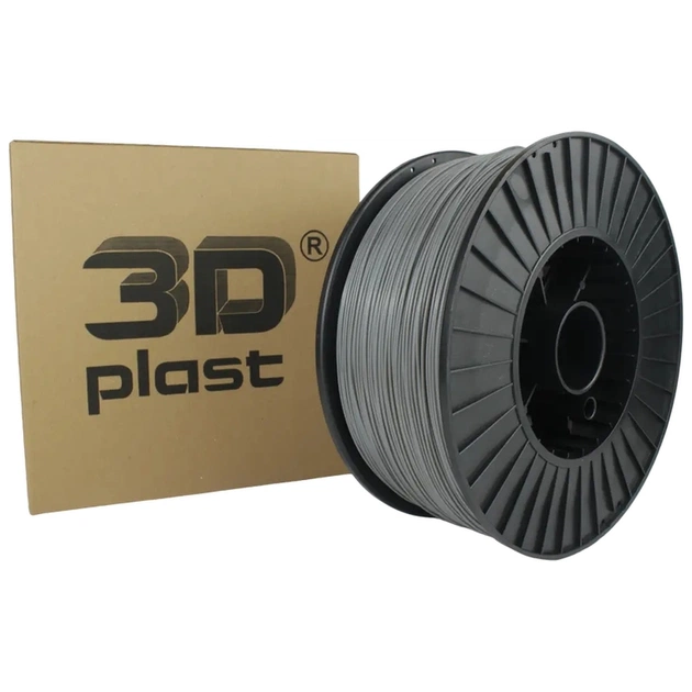Пластик для 3D-принтера 3Dplast PETG 1.75мм, 3кг, gray (3DPTG1753GRE) - зображення 1