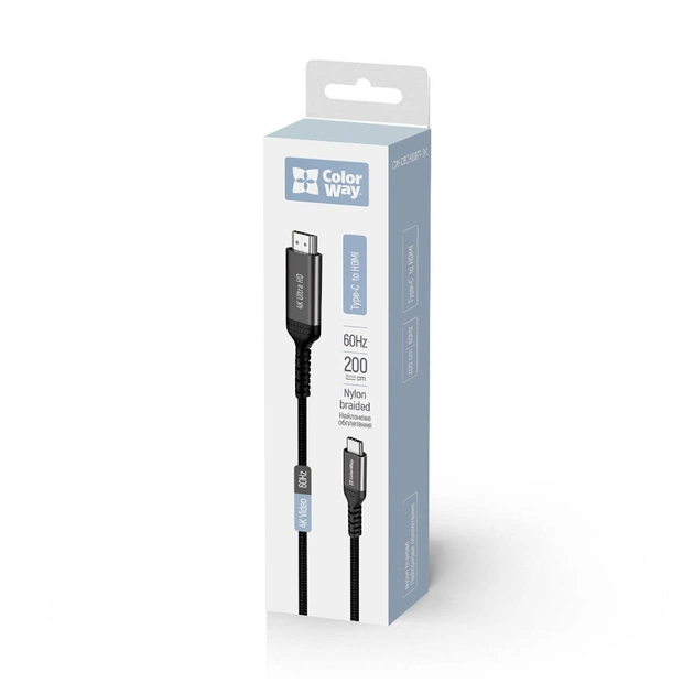 Кабель мультимедійний USB-C to HDMI M 2.0m 4K60Hz black ColorWay (CW-CBCHD077-BK) - picture 12