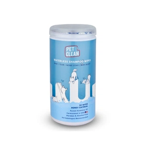 Вологі серветки для тварин Pet Clean PET WATERLESS SHAMPOO WIPES швидке очищення складок з медово-вівсяним ароматом 50 шт (8939111098762) зображення 1