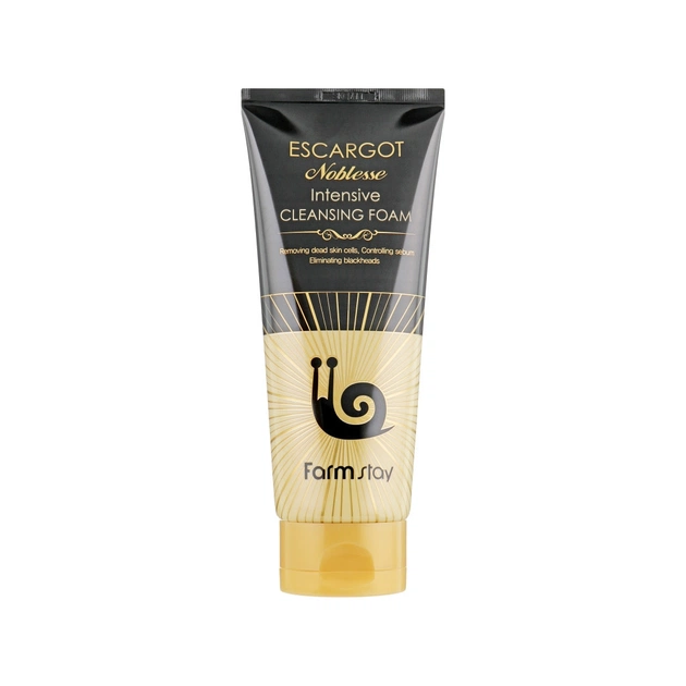 Пінка для вмивання FarmStay Escargot Noblesse Intensive Cleansing Foam З муцином королівського равлика 180 мл (8809469772136) - изображение 1