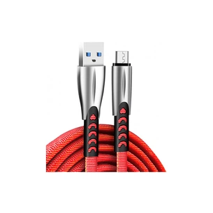 Дата кабель USB 2.0 AM to Micro 5P 1.0m zinc alloy red ColorWay (CW-CBUM011-RD) зображення 1