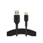 Дата кабель USB 2.0 AM to USB-C 0.15m 15W PVC black Belkin (CAB001BT0MBK) - зменшене зображення 3