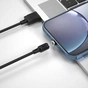 Дата кабель USB 2.0 AM to Lightning 1.0m 2.1A magnetic pvc black XO (NB187-L-1-BK) - зменшене зображення 2