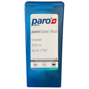 Зубна нитка Paro Swiss classic-floss вощена з м'ятою і фторидом 200 м (2100000018680) изображение 1