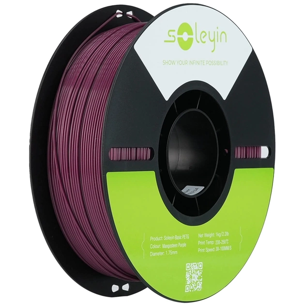 Пластик для 3D-принтера Creality Soleyin PETG 1.75мм, 1кг, purple mangosteen (3301030161) - зображення 1