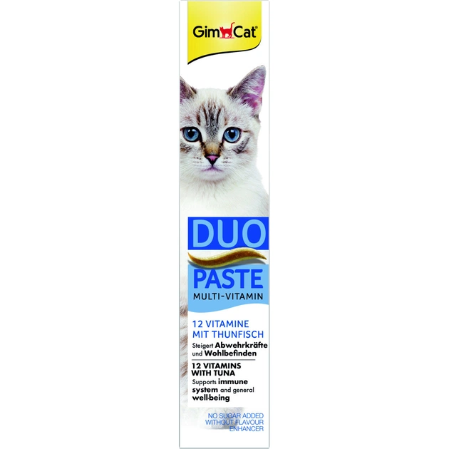 Паста для тварин GimCat DUO PASTE Multi-vitamin 12 vitamins with tuna 12 вітамінів та тунець 50 г (4002064421858) - picture 2