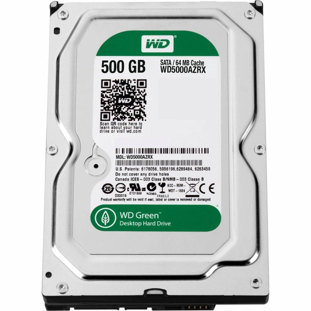 Жорсткий диск 3.5" 500Gb WD (#WD5000AZRX #) - зображення 1