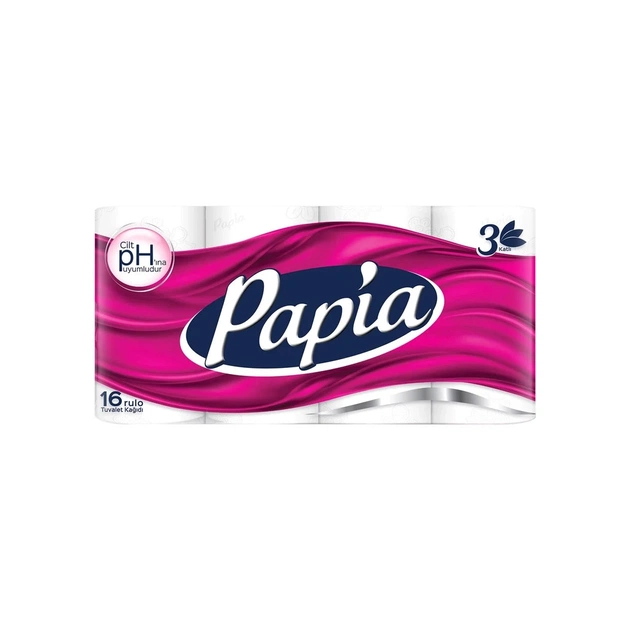 Туалетная бумага Papia 3 слоя 16 рулонов (8690536010042) - изображение 1