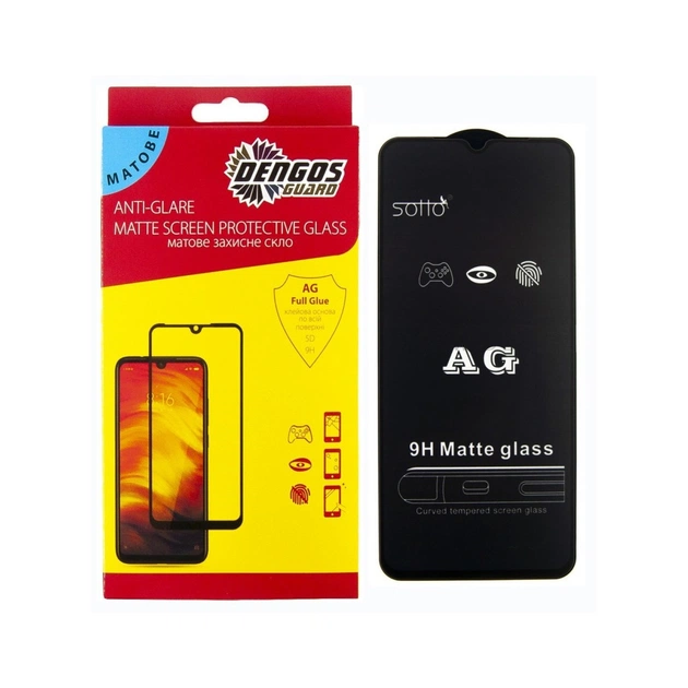Стекло защитное Dengos Full Glue Matte Infinix Smart 6 black frame (TGFG-MATT-42) - изображение 1