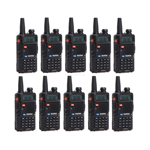 Портативна рація Baofeng UV-5R Black Ten Pack комплект 10 шт (2200000758972) - picture 1