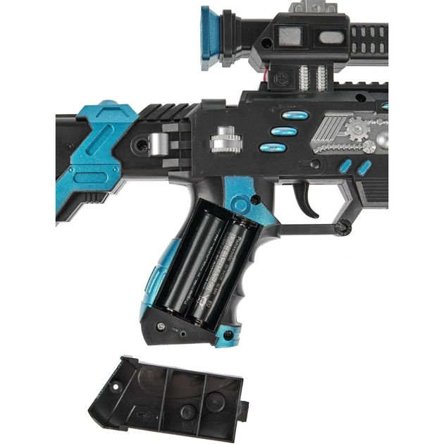 Іграшкова зброя ZIPP Toys Автомат світло-звуковий Зброя майбутнього Cиній (829) - зображення 6