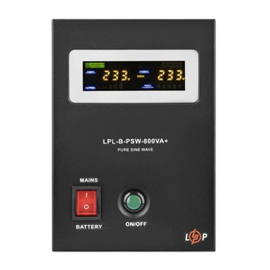 Пристрій безперебійного живлення LogicPower LPL-B-PSW-800VA+ ( 560w ) 12V (37710) зображення 1