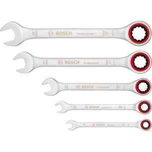 Ключ Bosch комбінований, набір 5шт, 8,10,13,17,19мм (1.600.A02.Z3D) зображення 1