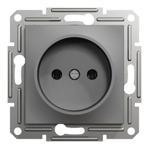 Розетка Schneider Electric ASFORA без заземлення антрацит (EPH3000171) зображення 1