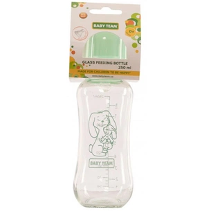 Пляшечка для годування Baby Team Скляна 250мл 0+ (1211) зображення 1