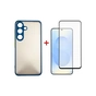 Чохол до мобільного телефона Dengos Kit Samsung Galaxy S25 Matte + glass (Blue) (DG-KM-142) - зменшене зображення 1
