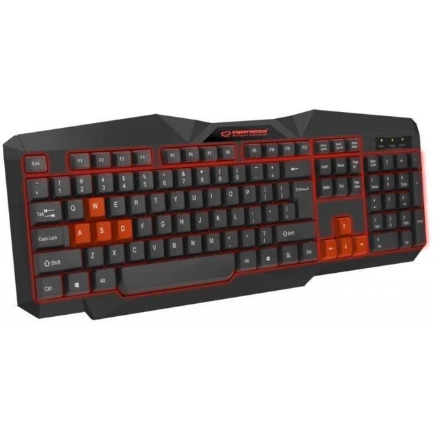 Клавіатура Esperanza EGK201 Red USB LED (EGK201RUA) - зображення 1