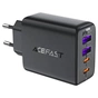 Зарядний пристрій Acefast 4xUSB 45W (2xUSB-C+2xUSB-A) Gan A61 Fast Charger Black (6974316282754) - зменшене зображення 1