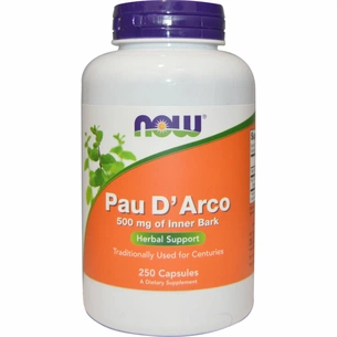Травы Now Foods По Д'арко, (Кора Муравьиного Дерева), Pau d'Arco, 250 гелев (NOW-04726) изображение 1