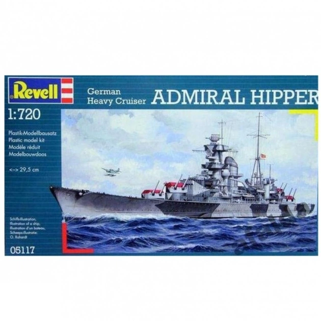 Збірна модель Revell Важкий крейсер Kreuzer Admiral Hipper 1:720 (5117) - зображення 1