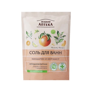 Сіль для ванн Зелена Аптека Антицелюлітна Мандарин та бергамот 500 г (4823015936296) изображение 1
