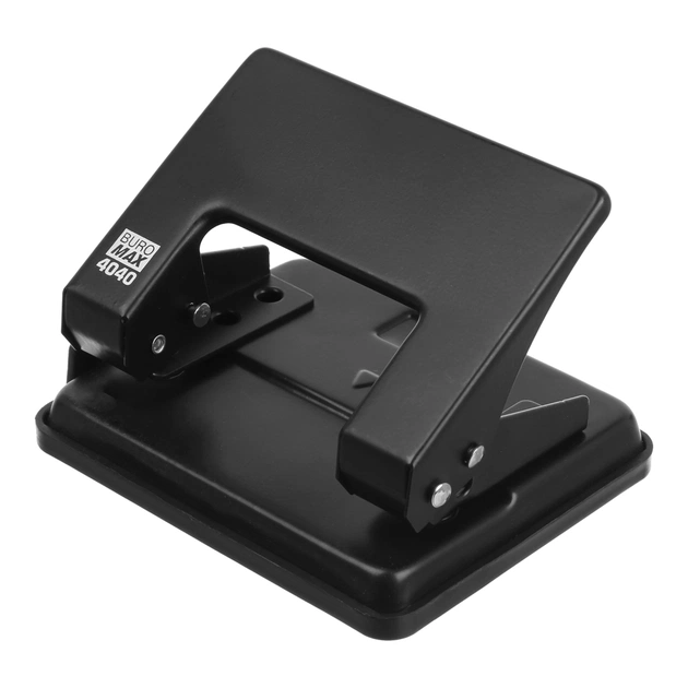 Діркопробивач Buromax металевий JOBMAX, до 20 аркушів, 110 х 90 х 75мм, чорний (BM.4040-01) - picture 1